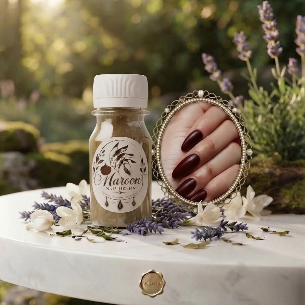 Modestik Instant Organic Nail Powder - Maroon